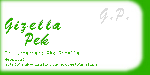 gizella pek business card