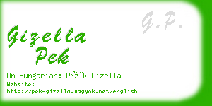 gizella pek business card